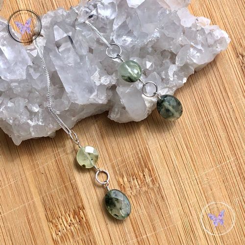 Prehnite Prasiolite Pendant Necklace